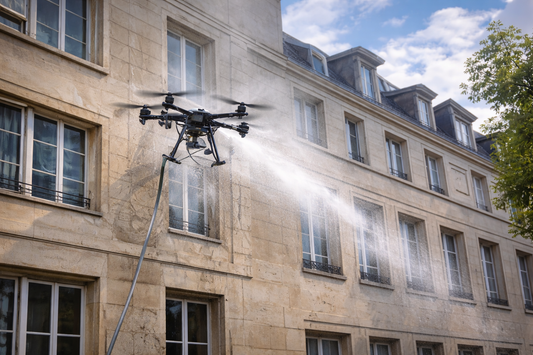 Nettoyage de façade par drone : la révolution du nettoyage à Lyon